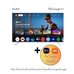 GENERICO - Televisor JVC 65 Pulgadas QLED UHD 4K Google TV Smart TV LT-65KM748 + Promoción +1 año de Garantía