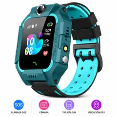 OEM - Smartwatch para Niños Q19 con Cámara, Llamadas, Videollamadas, GPSLBS y Botón SOS - Turquesa