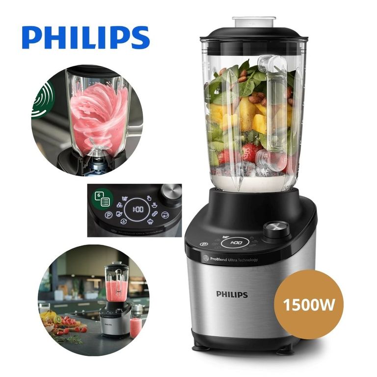 Licuadora 1500W de Alta Velocidad Pica Hielo 2 Litros ProBlend Ultra HR3760