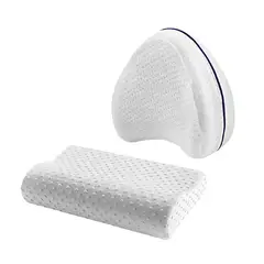 GENERICO - Almohada Ortopédica Cervical + Almohada Ortopédica Espuma para Piernas