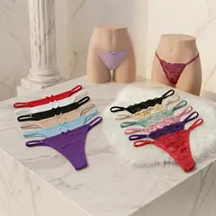 GENERICO - Pack x6 Tangas Hilo Encaje Fino Premium - Nue by Body