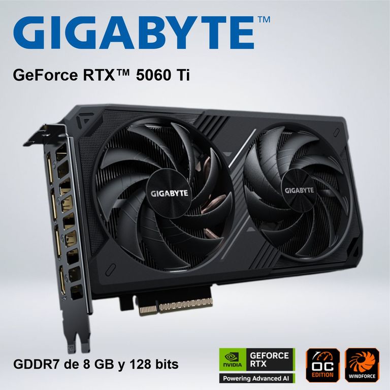 TARJETA GRÁFICA - NVIDIA GEFORCE RTX™ 5060 TI WINDFORCE OC - 8GB GDDR7, 128-BIT