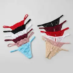 GENERICO - Pack de 12 Tangas: Elegancia y Confort en Encaje