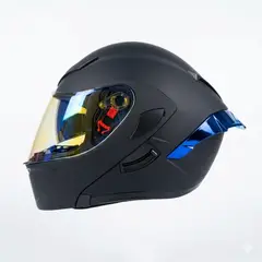 XTREME - CASCO PARA MOTO ABATIBLE NEGRO VISOR AZUL M