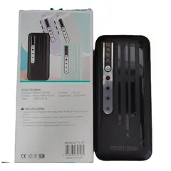 SUPER - Power Bank 20000mAh Pantalla LED Compatible Samsung iPhone Xiaomi Android USB Negro