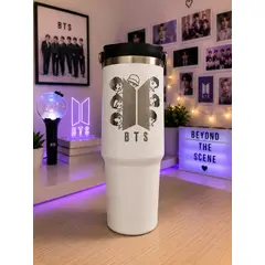 GENERICO - TERMOS TOMA TODO VASO TERMICO BTS PARA ARMYS - 900 ML