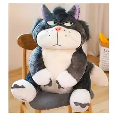 OEM - Peluche Gato Lucifer 100 cm - Gato Kawaii Enfadado Cenicienta