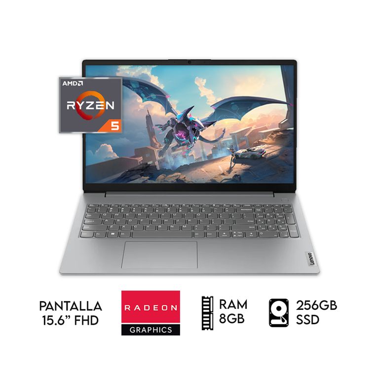LAPTOP V15 AMD RYZEN 5-7520U RAM 8GB SSD 256GB 15.6″ FHD GRIS OSCURO