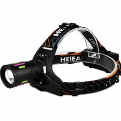 GENERICO - LINTERNA LED CON ZOOM CABEZAL AJUSTABLE LUZ FUERTE 3 PILAS RECARGABLES USB BRILLO 1200Lm