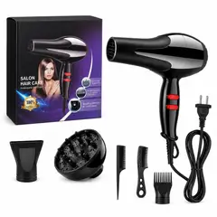 GENERICO - Secador de Cabello 6000W con Accesorios Aire Frio y Caliente
