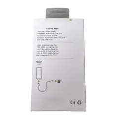 GENERICO - Cargador 20W USB-C + Cable Lightning Compatible iPhone 14 13 12 11 Carga Rápida