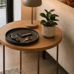 LAR DANIELSEN - Bandeja organizadora premium de cemento 20 cm - negro