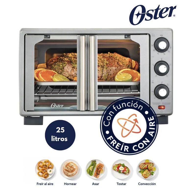 Horno con Freidora de Aire Oster® de 25 litros Puertas Francesas TSSTTV25FDMAFNS