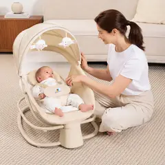 Babykiss - MECEDORA ELECTRICA MUSICAL 4 EN 1 BLUETOOH beigue