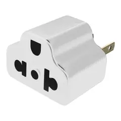 EPEM - Adaptador universal x2 espigas planas, 16A 250VA blanco