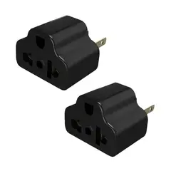 EPEM - Adaptador universal X2 espigas planas 16A 250VA negro