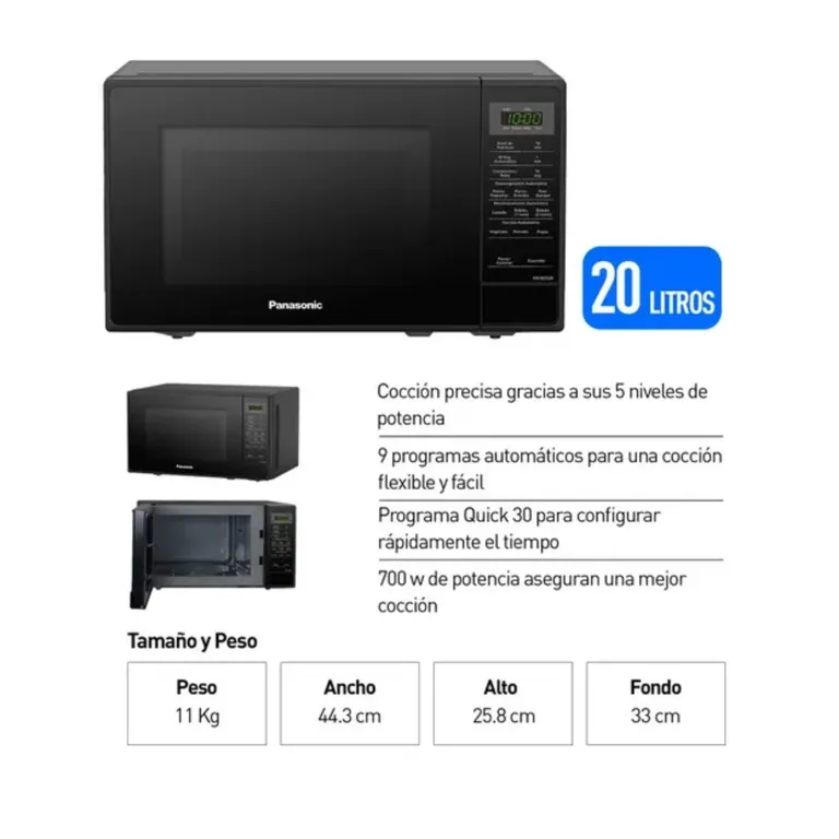 Microondas NN-SB25JBRPK Negro 20L