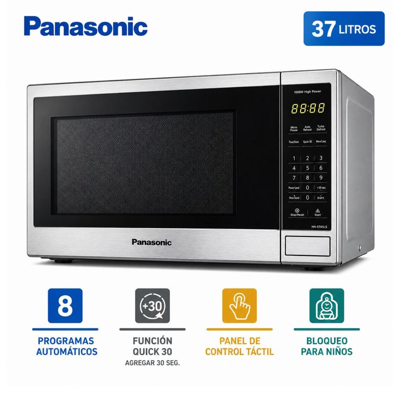 Horno Microondas NN-SB646SRPK Gris 37L