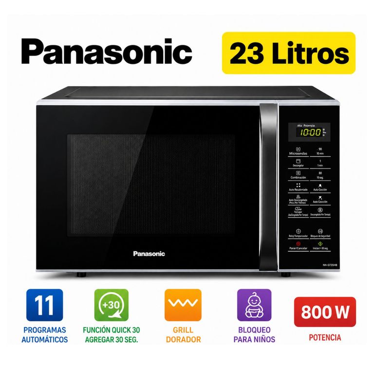 Horno Microondas 23L NN-GT34JBRPK con dorador