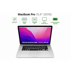 APPLE - MacBook Pro 2015 15.4" Retina Core i7 16GB RAM 256GB SSD Reacondicionada Grado A