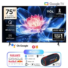 TCL - Televisor QLED 75 UHD 4K Smart TV 75T6C + Parlante