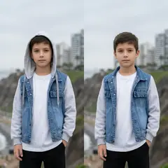 LE PETIT COMPANY - Casaca Denim Niño Capucha Removible - ANG Kidz