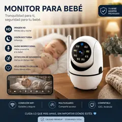 GENERICO - MONITOR PARA BEBÉ WIFI HD SEGURIDAD, TRANQUILIDAD Y CONEXIÓN EN TODO MOMENTO