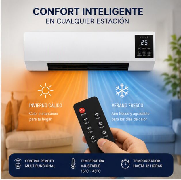 CALEFACTOR INTELIGENTE 2 EN 1 - CALOR Y AIRE TODO EL AÑO