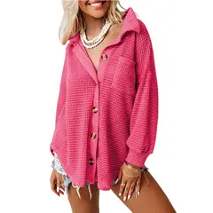 TIOZONEY - Camisas de mujer-Rosado
