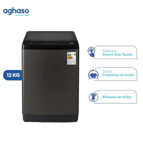Lavadora Automática 12 kg Silver Carga Superior con Pantalla LED