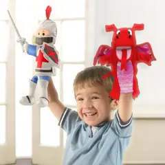 FIESTA CRAFTS - Títere de mano dragón rojo