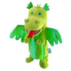 FIESTA CRAFTS - Títere de mano dragón verde