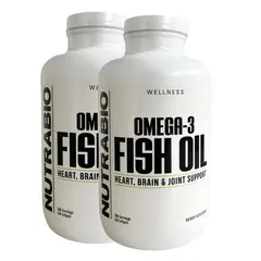 NUTRABIO - Pack x2 Omega 3 Aceite de Pescado 400 Softgels Wellness ORIGINAL