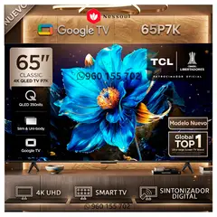 TCL - Televisor 65 QLED 4K 65P7K Google TV - Modelo Nuevo