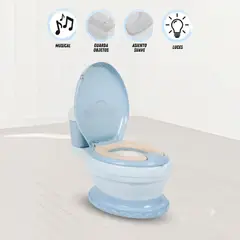 GENERICO - Bacín Musical con Asiento de Esponja Suave Ergonómico Azul