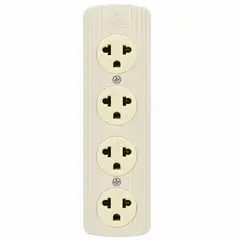 GENERICO - Tomacorriente Industrial Ultra Electric 4 Tomas 25A 250V Con Punto Tierra