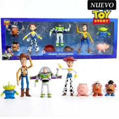 Toy Story - Set de Muñecos de Jebe 5 Articulados 7Pcs