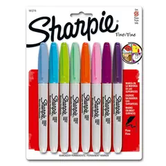 SHARPIE - Plumón Indeleble Delgado Punta Fina X 8 Und