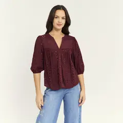 EXIT - Blusa Paciencia Morado Mujer