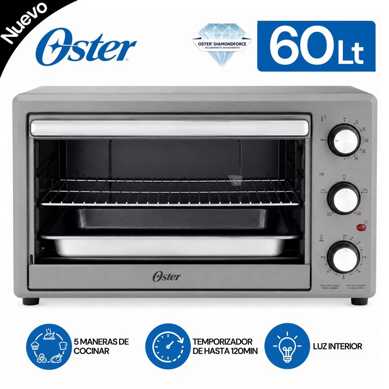 Horno, XL, con Rotisserie, de 60 L Gris, TSSTTV60MNS