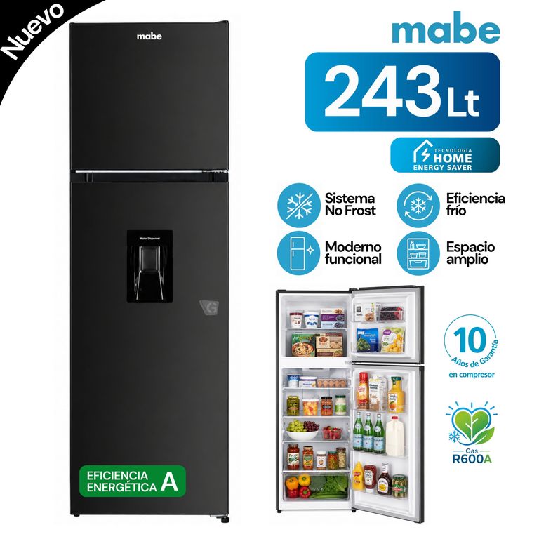 Refrigeradora TecInverter 243L Netos Black RMN245PAPRP0