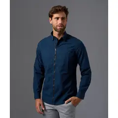 Mbo - Camisa 100% Algodón Manga Larga Hombre