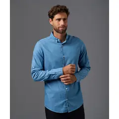 Mbo - Camisa 100% Algodón Manga Larga Hombre
