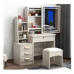 GENERICO - Tocador de Maquillaje con Espejo con Luces para dormitorio
