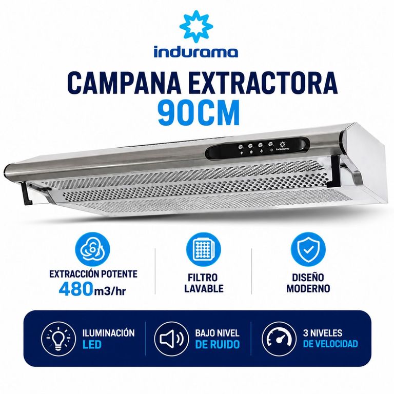 Campana Extractora 3 Velocidades CEI-902CRP