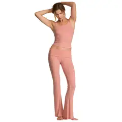 Victoria'S Secret - SET PIJAMA VICTORIA SECRET TIRANTES Y PANTALON RIB ROSA