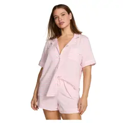 Victoria'S Secret - SET PIJAMA VICTORIA SECRET RAYAS CORTO ROSA
