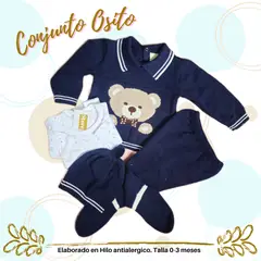 GENERAL - CONJUNTO BEBE HILO - 4 PIEZAS
