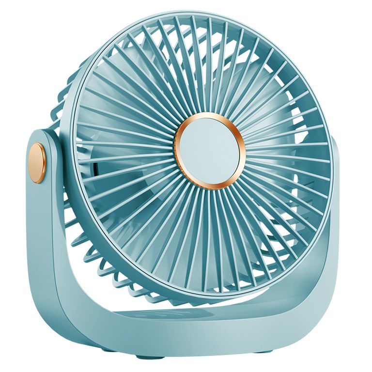 Ventilador Portátil Recargable USB para Escritorio Celeste