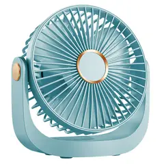 GENERICO - Ventilador Portátil Recargable USB para Escritorio Celeste